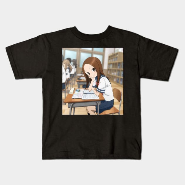 Karakai Jouzu No Takagi-san Kids T-Shirt by RhysDawson